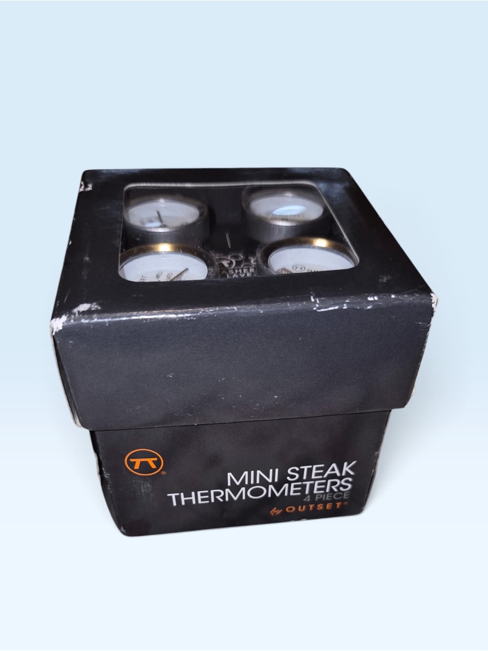 Mini Steak Thermometers - Black (4 Piece)